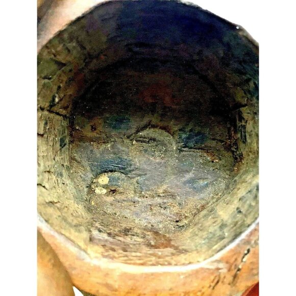 Burl wood Hand Carved Spice Box Early 19c Antique Pennsylvania Kitchenware - Picture 6 of 11